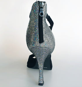 Desiré - Woman's Sandal in Black Suede and Silver Boreal Multicolor