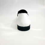 Load image into Gallery viewer, Jackson (PJ) - Loafer in White Patent Leather and Gold Band Lined in Genuine Italian Leather
