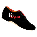 Carica immagine nella Galleria, Malaga (MS07) K.Open - Stringata da Uomo chiusura Mod. Oxford in Camoscio Nero ricamo Kizomba Open
