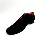 Carica immagine nella Galleria, Malaga (MS07) K.Open - Stringata da Uomo chiusura Mod. Oxford in Camoscio Nero ricamo Kizomba Open
