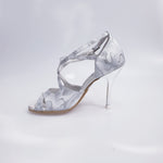 Load image into Gallery viewer, Brenda (485) - Silver and White Robin Shoe Double Strap
