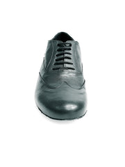 Carica immagine nella Galleria, Fred (MS12) - Stringata Coda di Rondine Mod. Oxford Scarpa in Pelle Nera Forma Tonda
