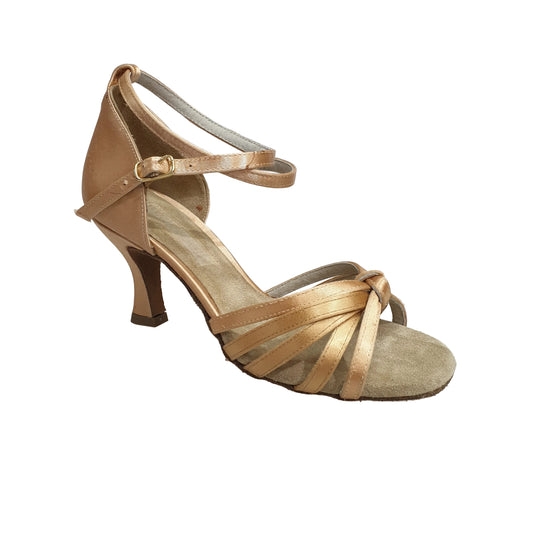 Tacco a rocchetto in raso nero con dettaglio in pelle, tacco a rocchetto per scarpe da donna Outlet, elegante e sofisticato