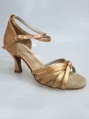 Load image into Gallery viewer, 302H - Flesh Satin Heel to Spool
