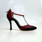 Carica immagine nella Galleria, Odette (TS53 V) - Scarpa chiusa da Donna in Pelle Bordò e Pelle Nera
