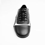 Load image into Gallery viewer, Manuel (820) - Sneaker Pelle Nera inserti in Vernice Bianca
