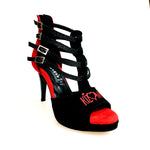 Carica immagine nella Galleria, Maino (779F) KIZMI - Sacarpa da Donna in Camoscio Nero e Camoscio Rosso ricamo Kizmi rosso
