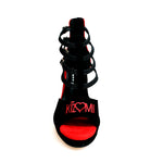 Carica immagine nella Galleria, Maino (779F) KIZMI - Sacarpa da Donna in Camoscio Nero e Camoscio Rosso ricamo Kizmi rosso
