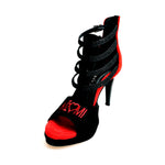 Carica immagine nella Galleria, Maino (779F) KIZMI - Sacarpa da Donna in Camoscio Nero e Camoscio Rosso ricamo Kizmi rosso
