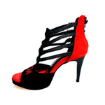 Carica immagine nella Galleria, Maino (779F) KIZMI - Sacarpa da Donna in Camoscio Nero e Camoscio Rosso ricamo Kizmi rosso
