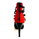 Carica immagine nella Galleria, Maino (779F) KIZMI - Sacarpa da Donna in Camoscio Nero e Camoscio Rosso ricamo Kizmi rosso
