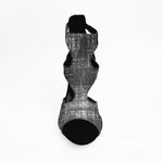 Load image into Gallery viewer, Nina Fish - Woman&#39;s Sandal in Boreal Fish Carbon and Black Suede Heel
