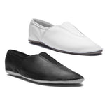 Carica immagine nella Galleria, Scarpa da ginnastica artistica unisex Dedalo G-500 in pelle nera, ideale per allenamenti di danza e fitness.
