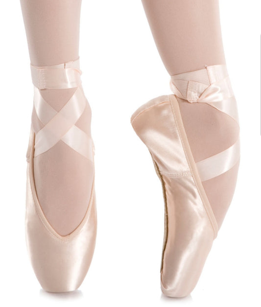 Punte da danza classica Grishko Maya II con pianta stretta, mascherina alta e morbidezza variabile, senza cordoncino, marca Wish Dance Shop