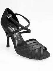 Load image into Gallery viewer, Margarita QC (1538QC) - Women&#39;s Basic Dance Shoe With Black Silk Satin Mesh Crossed Instep Strap
