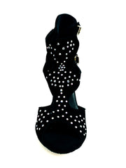 Load image into Gallery viewer, Anna SW - Woman&#39;s Sandal in Black Suede and Swarovski
