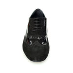 Load image into Gallery viewer, Adone (MS14) - Lace-up Dovetail Mod. Oxford Brogue Shoe in Suede and Black Patent Round Shape
