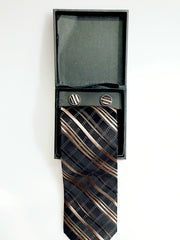 Load image into Gallery viewer, Scrigno - Set tessuto Base Nera Marrone e Beige Oro sovrapposti
