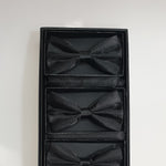 Load image into Gallery viewer, Set Papillon in Raso Seta Nero con Pochette modello Classico
