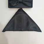Load image into Gallery viewer, Set Papillon in Raso Seta Nero con Pochette modello Classico
