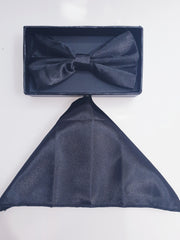Load image into Gallery viewer, Set Papillon in Raso Seta Nero con Pochette modello Classico
