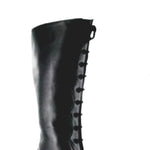Carica immagine nella Galleria, D-1 (B) Stivale Alto sotto al ginocchio in Pelle Nera con Alamari Stringa con apertura avanti
