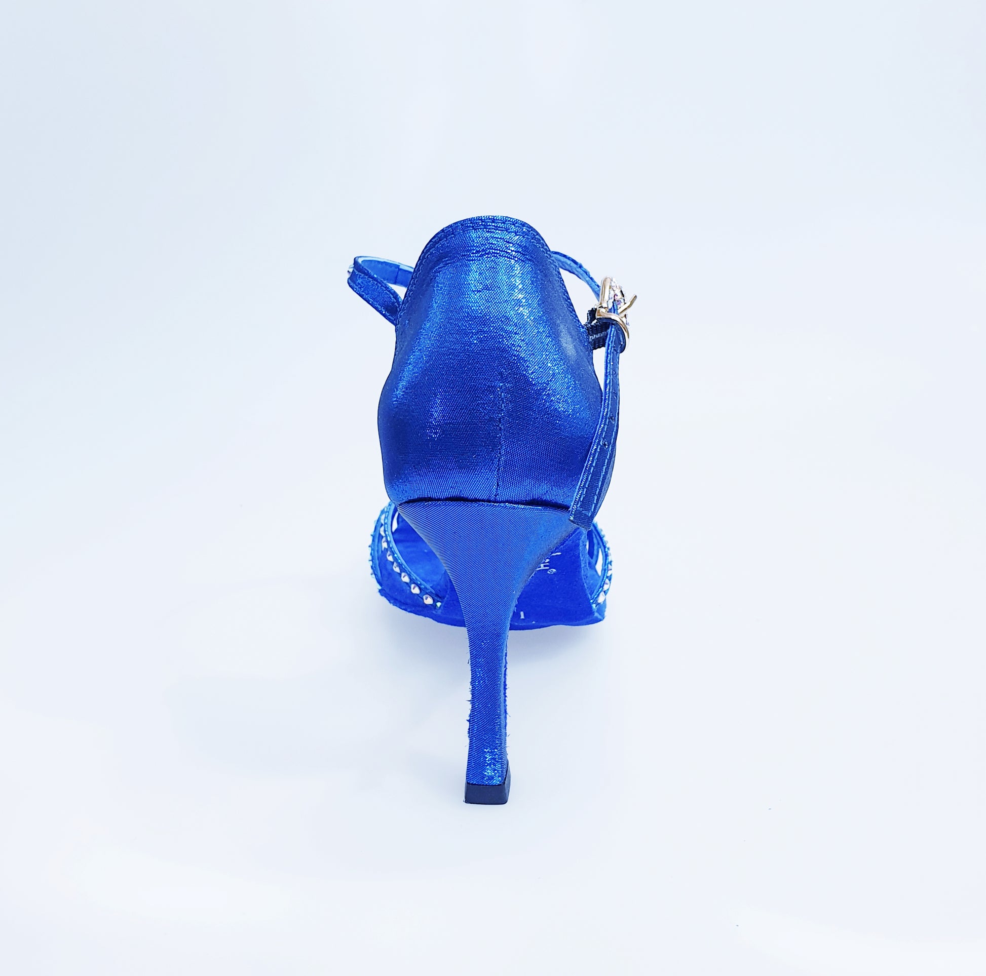 Scarpa da donna Infinity BI-Flex in lurex blu royal e camoscio blu royal con Swarovski Boreali e suola extraflex da gara