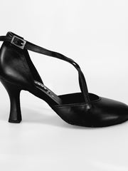 Carica immagine nella Galleria, Cuccarini (178) - Scarpa da Donna Semichiusa in vera Pelle Nera
