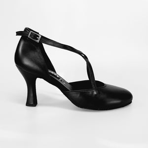 Cuccarini (178) - Semi-closed Women's Shoe in genuine Black Leather
