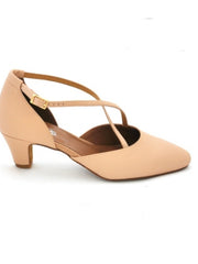 Load image into Gallery viewer, Cuccarini (458L / 178B) - Semi-closed Women&#39;s Shoe in genuine Nude Leather
