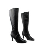 Load image into Gallery viewer, D-4 S42 Zip (L / Jo) - Under Knee High Black Leather Boot with Side Zip Closure
