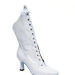 Load image into Gallery viewer, D-3 Pairè (L / B / Jo) - White Leather Boot Front Closure with Laced Frogs
