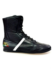 Carica immagine nella Galleria, Clay - Sneaker Alta in Pelle Nera con Dettaglio in Pelle Bianca Rivestito in Vera Pelle Italiana
