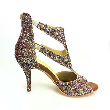 Sandalo da Donna in Kristal Multicolor Foderato in Pelle Nina Kristall Wish Dance, vista laterale