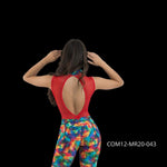 Load image into Gallery viewer, DENISE Fantasy Zip - Jumpsuit in Microfibra Traspirante Bielastica Modellante Contenitivo containment Fantasia Picasso multicolor
