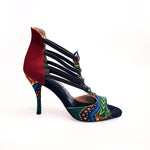 Load image into Gallery viewer, Lilith (460 Semba) - Sandalo and Donna in Dakar Daishiki Bordeaux
