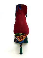 Load image into Gallery viewer, Lilith (460 Semba) - Sandalo and Donna in Dakar Daishiki Bordeaux
