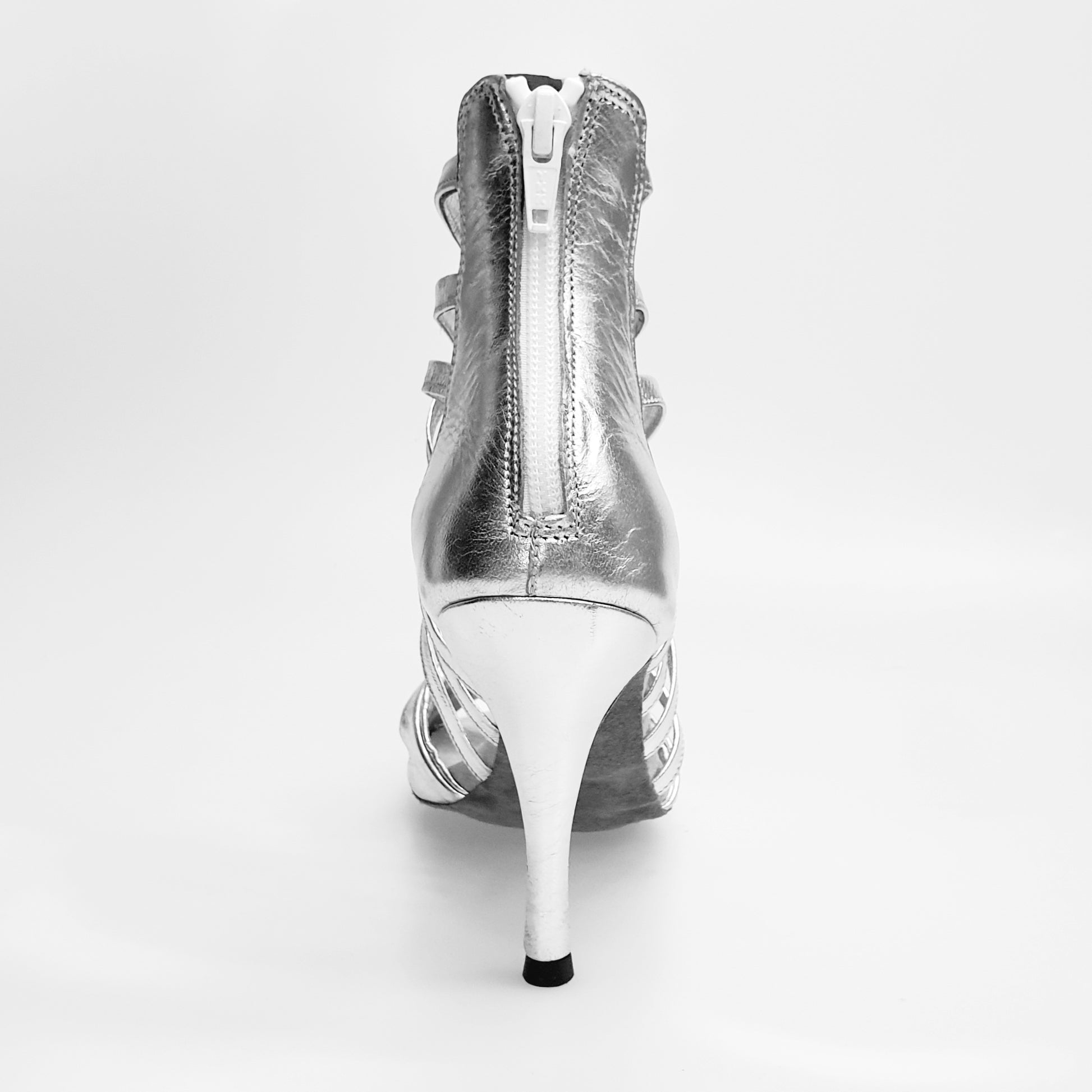 Sandalo donna Natalia (360) in pelle argento silver con design elegante, alto da Wish Dance Shop, visibile in immagine.