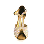 Load image into Gallery viewer, MIRIAM Temptation Plus (L6) - Scarpa Da Donna in Raso Bronzo Con Swarovski Boreali e Tacco a Stiletto
