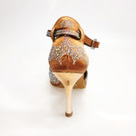 Load image into Gallery viewer, MIRIAM Temptation Plus (L6) - Scarpa Da Donna in Raso Bronzo Con Swarovski Boreali e Tacco a Stiletto
