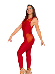 Carica immagine nella Galleria, ANDREA Granada (Bordò) - Jumpsuit in Microfibra Bielastica Traspirante Modellante Contenitiva Conteinment colore Bordeaux