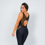 Load image into Gallery viewer, ANDREA Geneve (Black) - Jumpsuit in Bielastic Microfibre Breathable Shaping Conteinment Conteinment color Black Heart
