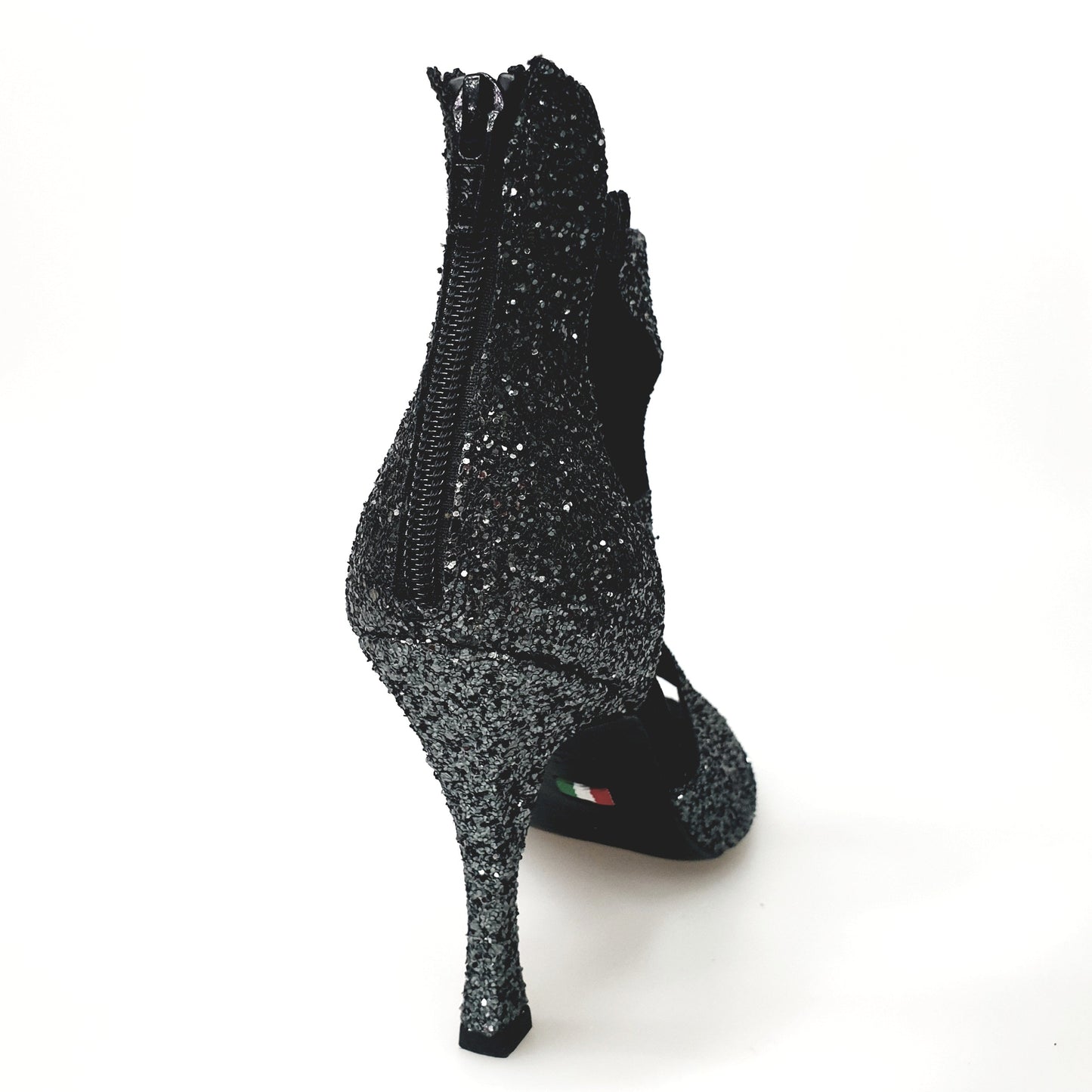 Sandalo donna Nina Kristall in cristallo carbone con fodera in pelle, tacco sottile quadrato e dettagli eleganti.