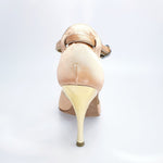 Load image into Gallery viewer, ELIDE (401) - Scarpa da Donna in Raso Seta Carne con Tacco a Spillo Laminato Oro
