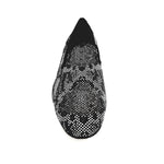 Load image into Gallery viewer, Viper Black (800PJ) - Mocassino da Uomo in Camoscio Nero con Swarovski Bianchi e Neri Suola in Mini Microlight
