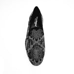 Load image into Gallery viewer, Viper Black (800PJ) - Mocassino da Uomo in Camoscio Nero con Swarovski Bianchi e Neri Suola in Mini Microlight
