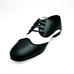 Load image into Gallery viewer, Billie Los Angeles - Jazz Plus Shoe in Toe and Under-Laces in Black Leather Remaining White Leather Black Cro Profile

