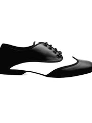 Carica immagine nella Galleria, Billie LosAngeles - Scarpa Jazz Plus in Punta e Sottolacci in Pelle Nera Restante Pelle Bianca Profilo Cro Nero
