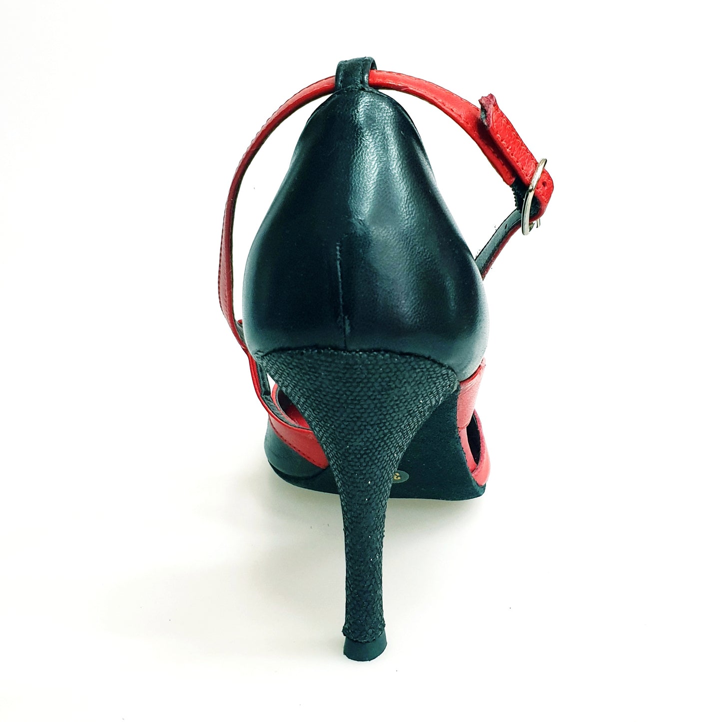 Scarpa da donna Malena 4400 in pelle nera e rossa, con design elegante e dettagli raffinati, ideale per occasioni speciali.