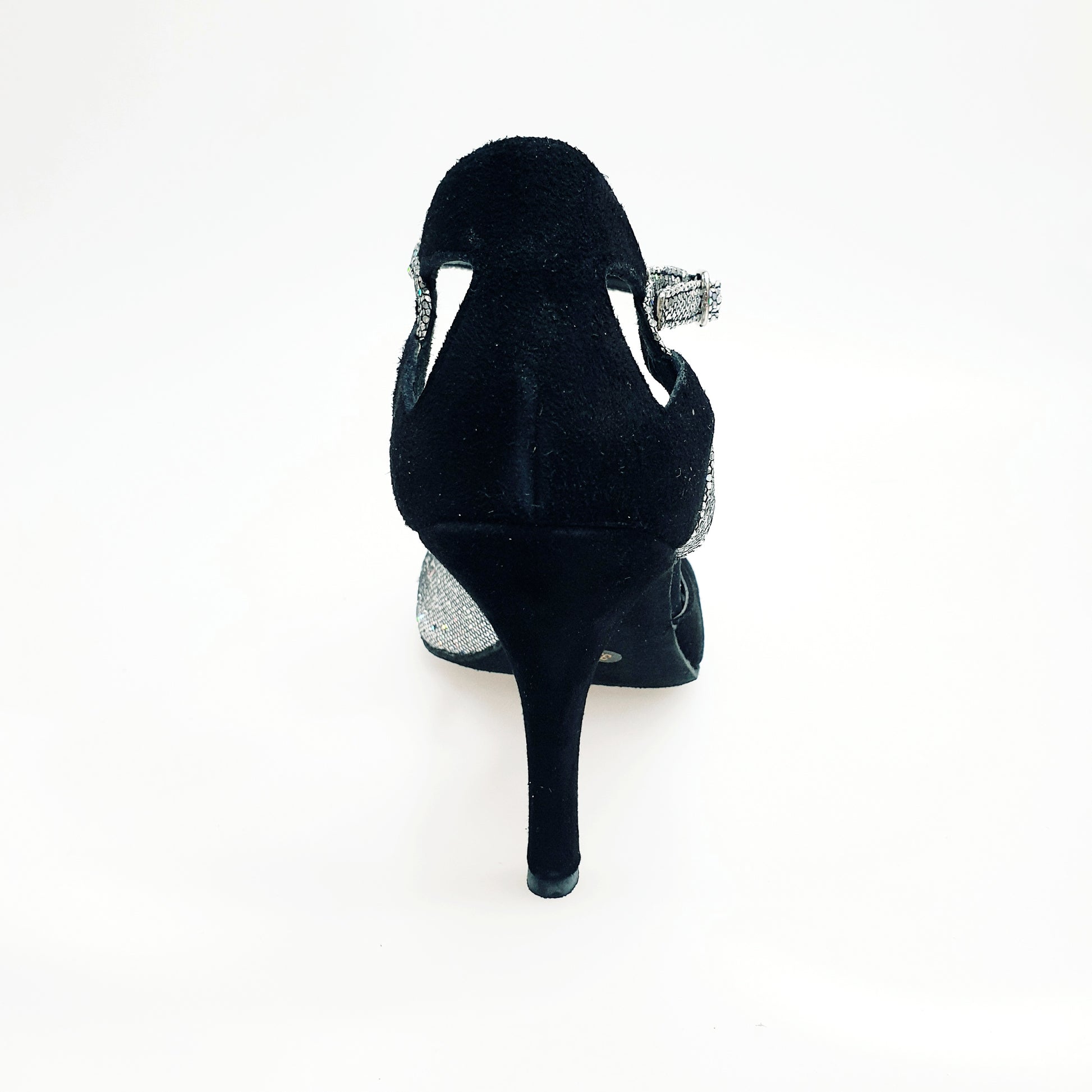 Scarpa da donna Wishdance Ely (4750) TPDA in camoscio nero Boreale Silver, vista frontale con dettagli eleganti